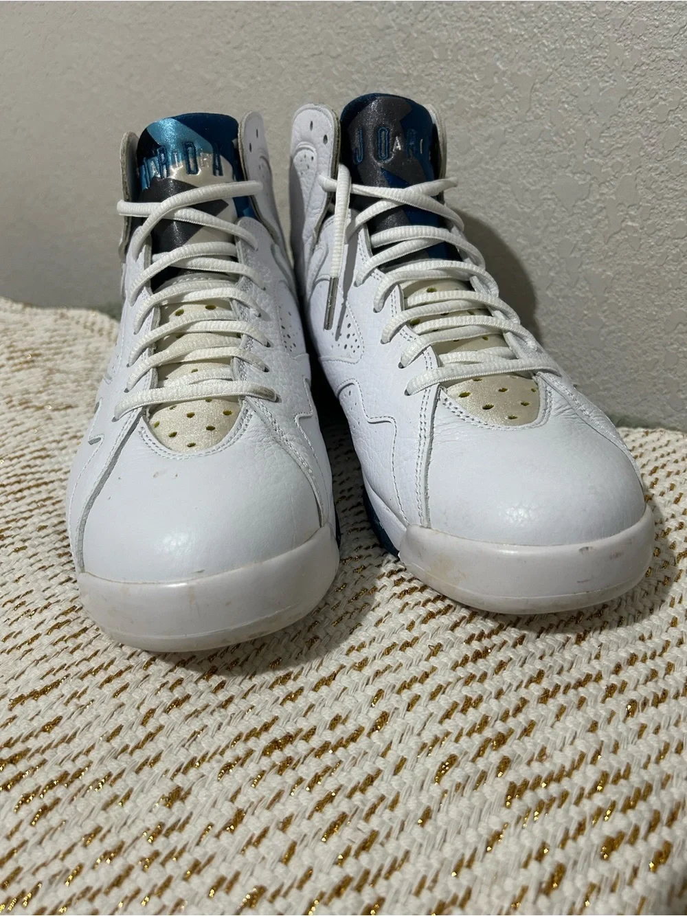 Jordan White and Navy Men’s Sneakers